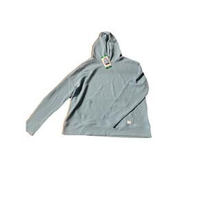 Womens Hoodie Blue Knit Long Sleeves Drop Shoulder Pocket Size XL. BS